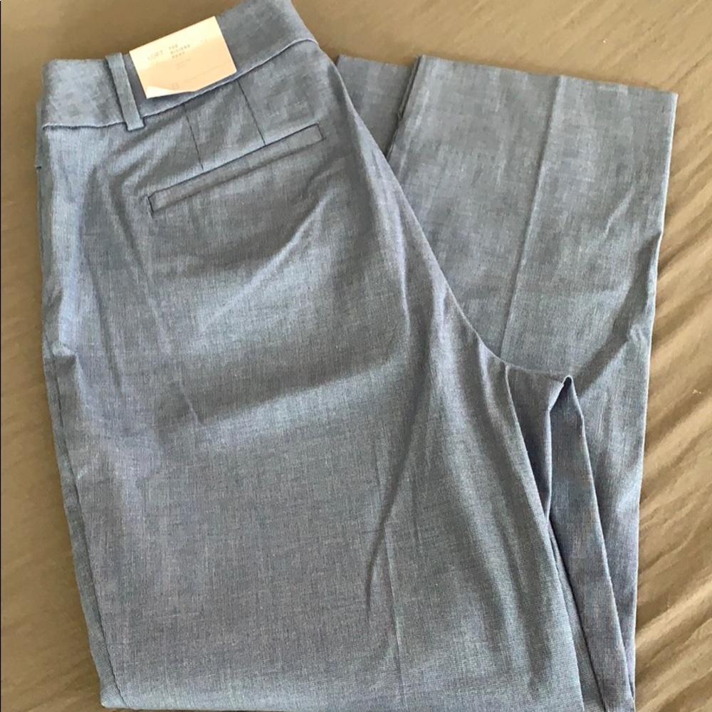 NWT Loft Riviera Pants in Blue size 8 Curvy